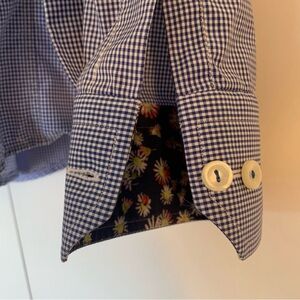 Eton. Blue with flower trim Dress shirt